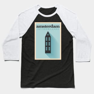 Amsterdam Poster Design Baseball T-Shirt